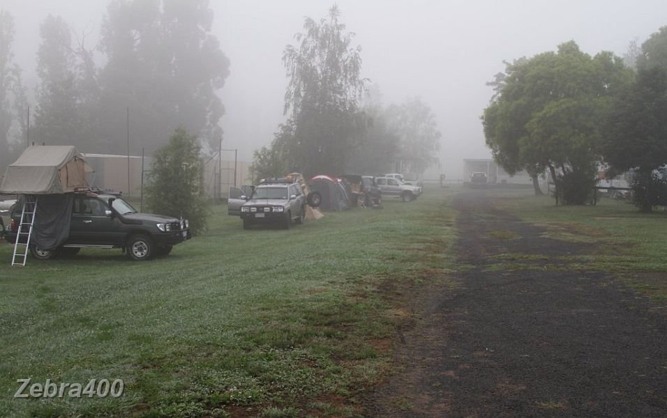 01 Convoy wakes up to a foggy Erica Camp.JPG